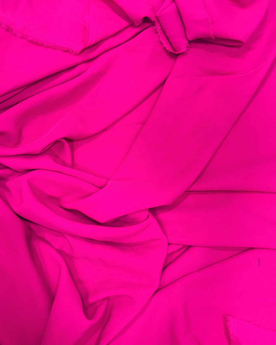 Crepe Fucsia Liso · Telas